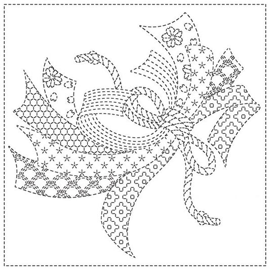 SASHIKO CLOTH - NOSHI - WHITE - SC2021-01W - QH TEXTILES