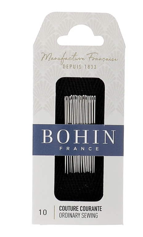 ORDINARY SEWING NEEDLES - SIZE 10 - BOHIN
