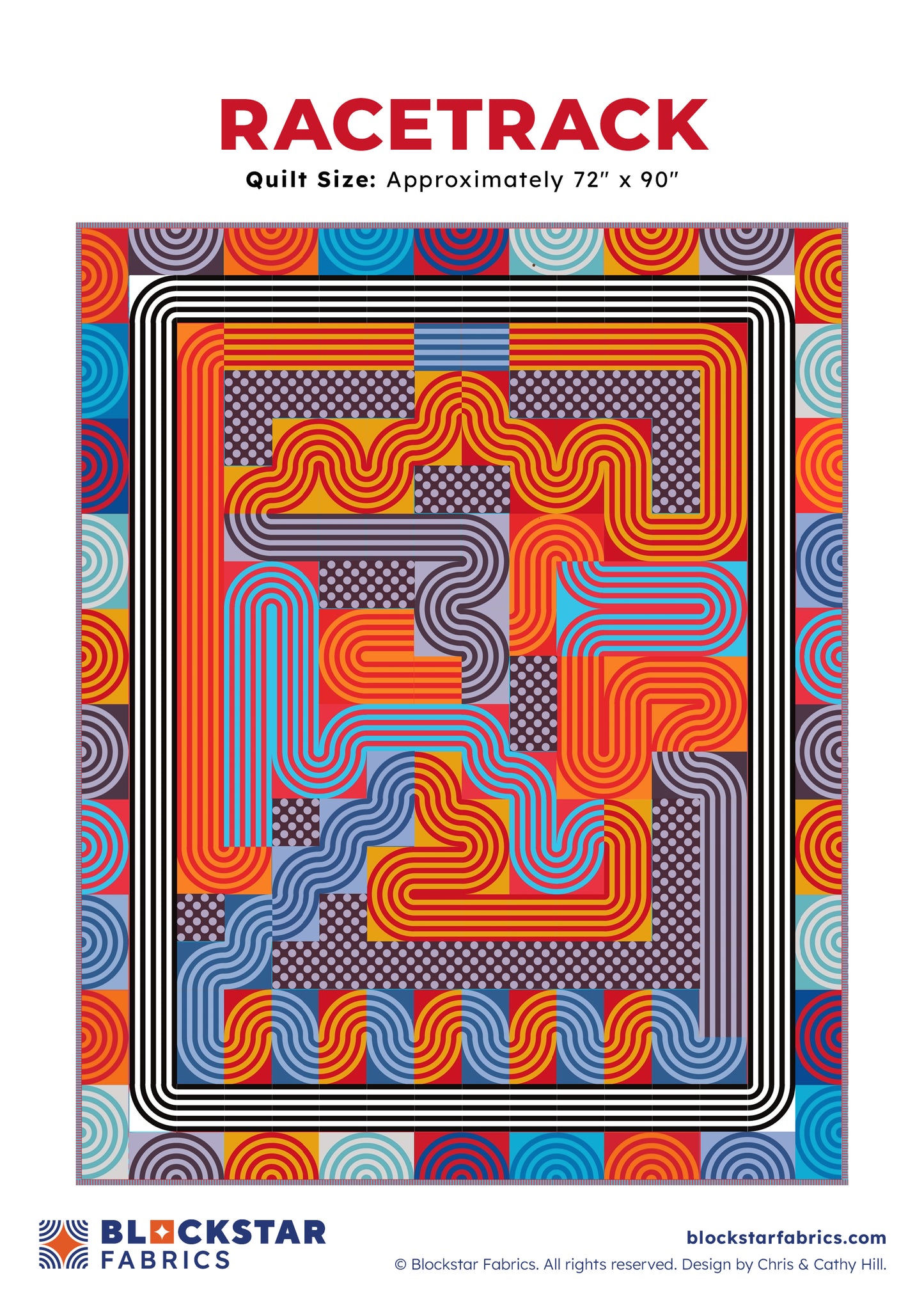 RACETRACK - BLOCKSTARS - CIRCUS FABRIC - PATTERN