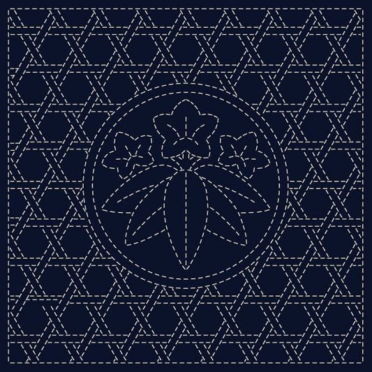 SASHIKO CLOTH - SASA-RIN-DOU - NAVY - HF1115-22B - QH TEXTILES