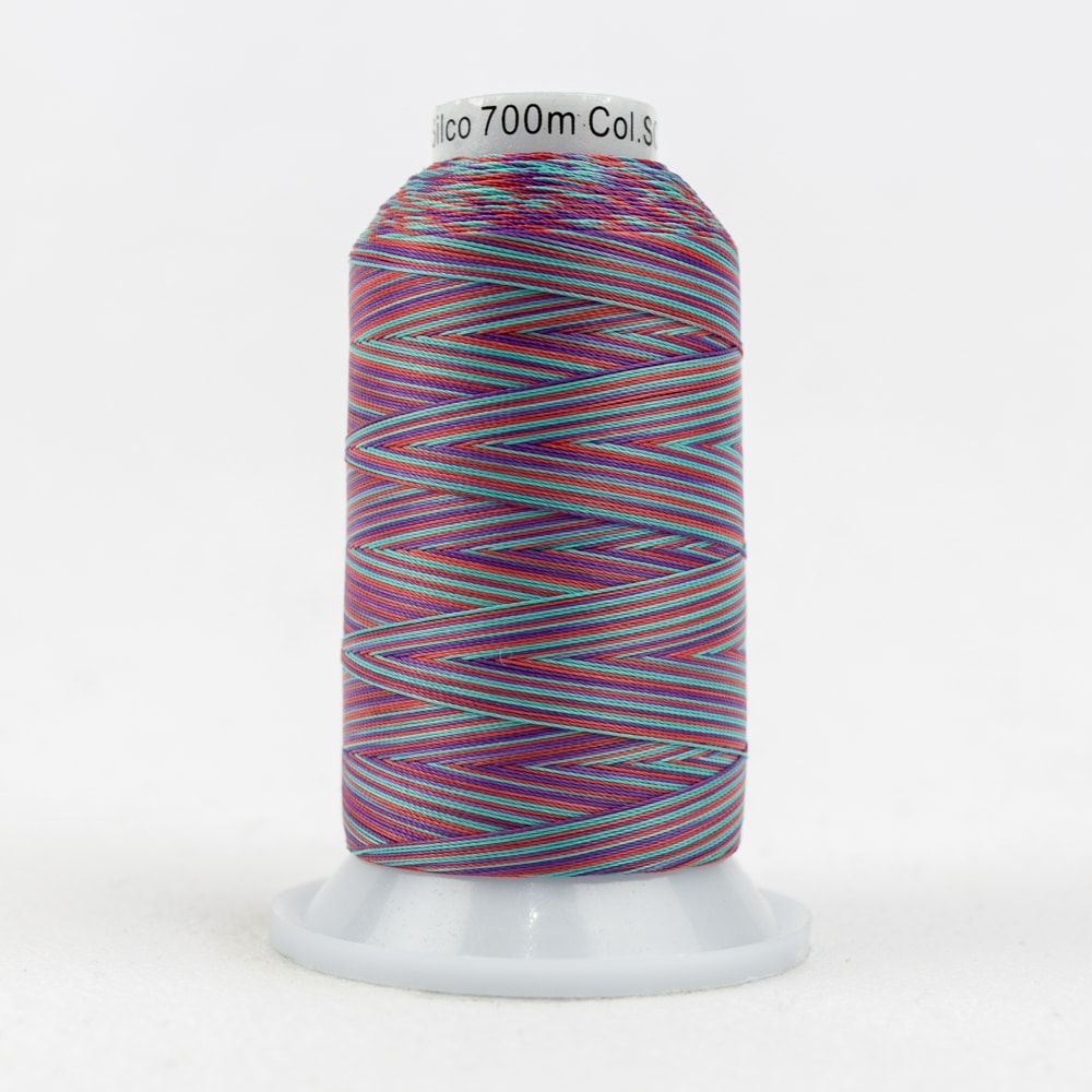 SCM09 - RED/TEAL/PURPLE - SILCO - 35WT - COTTON - WONDERFIL