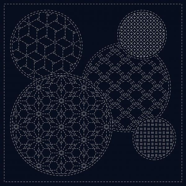 SASHIKO CLOTH - NAVY - SC0017-05 - QH TEXTILES