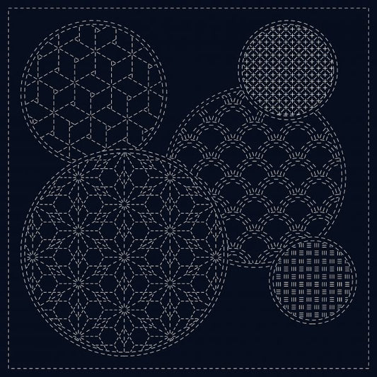 SASHIKO CLOTH - NAVY - SC0017-05 - QH TEXTILES