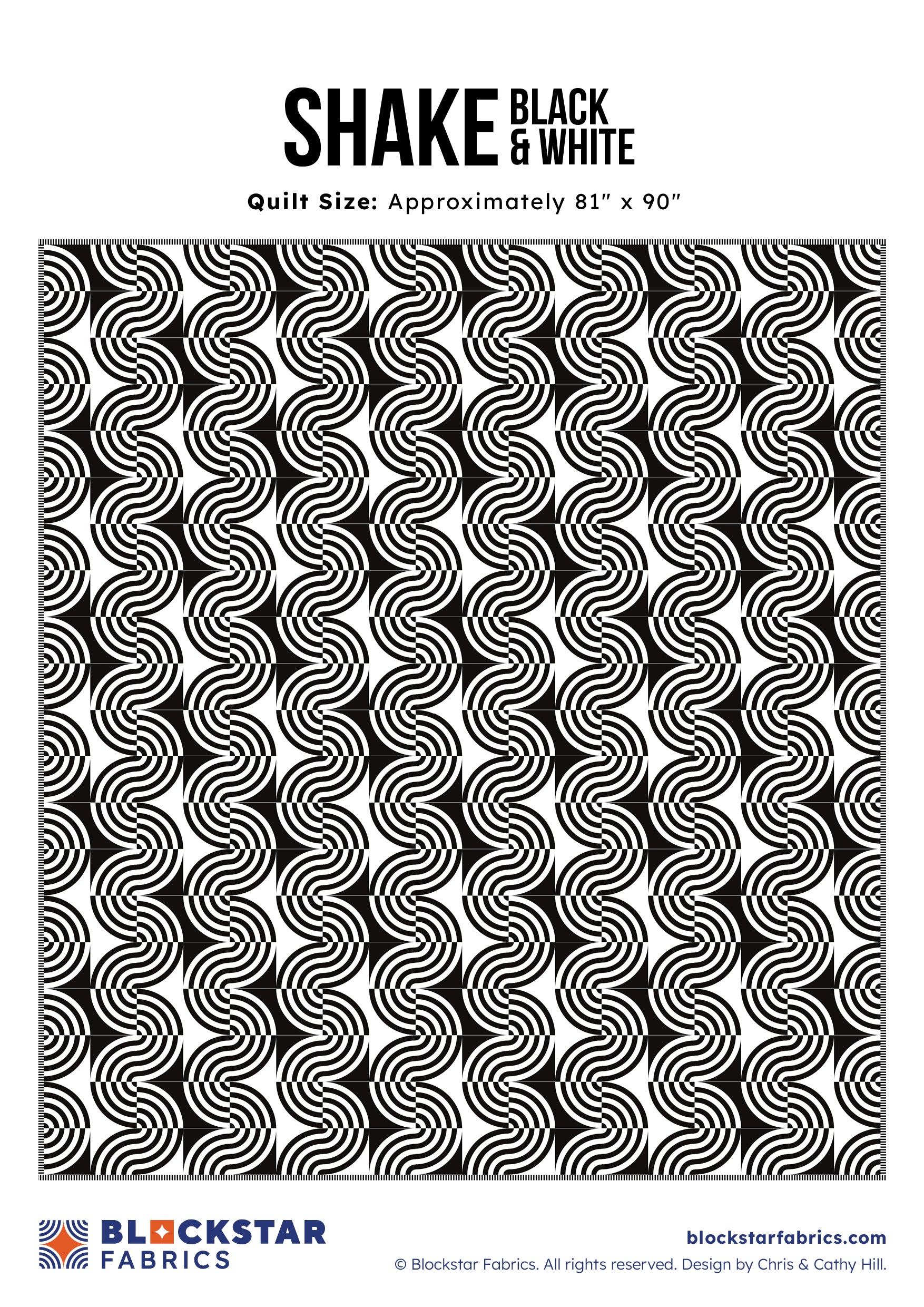 SHAKE - BLACK & WHITE - BLOCKSTARS - CIRCUS FABRIC - PATTERN – Country ...