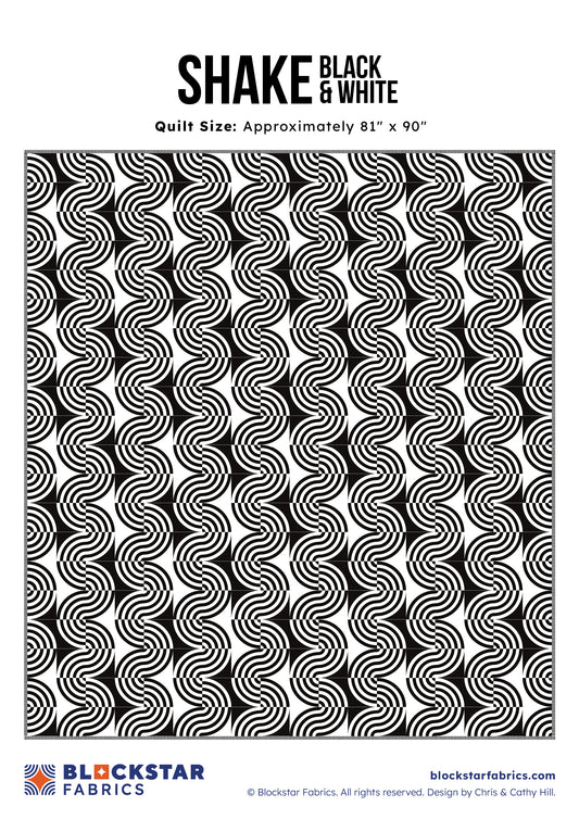 SHAKE - BLACK & WHITE - BLOCKSTARS - CIRCUS FABRIC - PATTERN