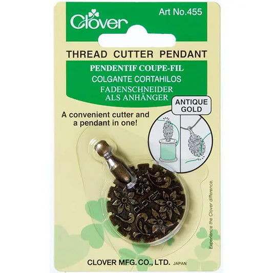 THRESD CUTTER PENDANT - ANTIQUE GOLD - CLOVER