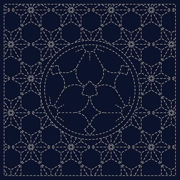 SASHIKO CLOTH - YAMA-ZAKURA - HF1115-22C - QH TEXTILES