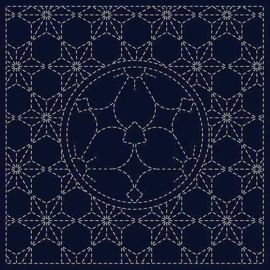 SASHIKO CLOTH - YAMA-ZAKURA - HF1115-22C - QH TEXTILES