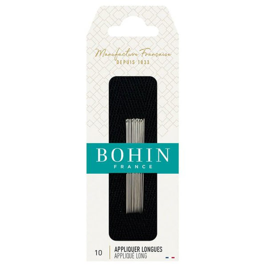 APPLIQUE LONG PLUS  NEEDLES - SIZE 10 - BOHIN