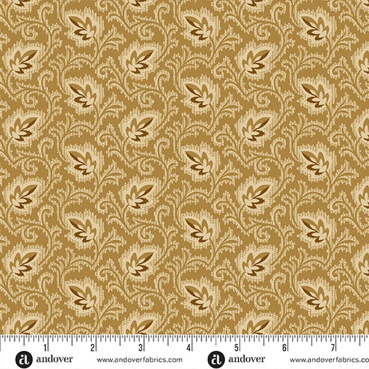 A-7734-N - TRUNK TREASURES - AUTUMN LEAF - SAND - JO MORTON - ANDOWER FABRICS