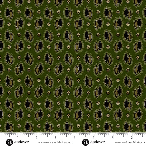 A-4877-G - TRUNK TREASURES - DOUBLE TROIUBLE - HUNTER - JO MORTON - ANDOWER FABRICS