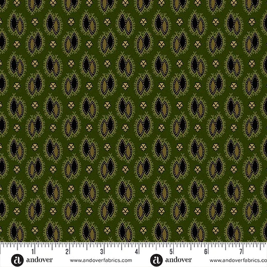 A-4877-G - TRUNK TREASURES - DOUBLE TROIUBLE - HUNTER - JO MORTON - ANDOWER FABRICS