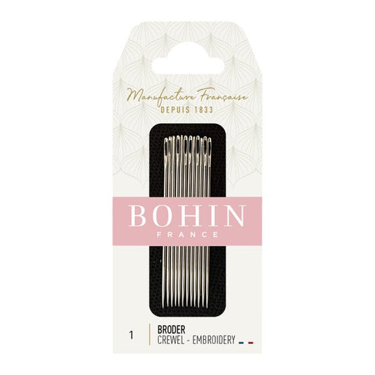 EMBROIDERY NEEDLES - SIZE 1 - BOHIN