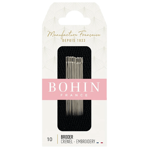 EMBROIDERY NEEDLES - SIZE 10 - BOHIN