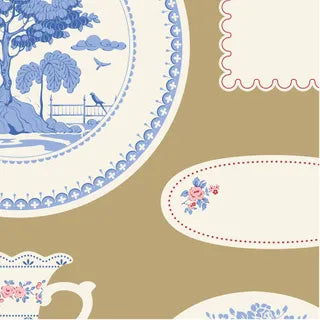 SOMETHING BLUE - CO-ORD LABELS & ORNAMENTS OCHRE - 110172 - TILDA