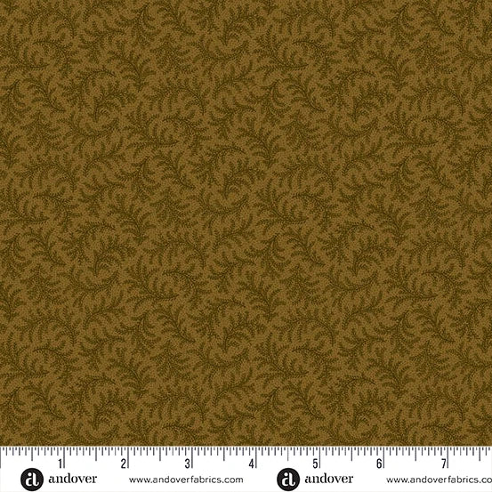 A-7272-N - TRUNK TREASURES - FIR BOUGHS - BRONZE - JO MORTON - ANDOWER FABRICS