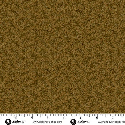 A-7272-N - TRUNK TREASURES - FIR BOUGHS - BRONZE - JO MORTON - ANDOWER FABRICS