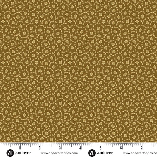 A-8773-N - TRUNK TREASURES - MAZE - BRONZE - JO  MORTON - ANDOWER FABRICS