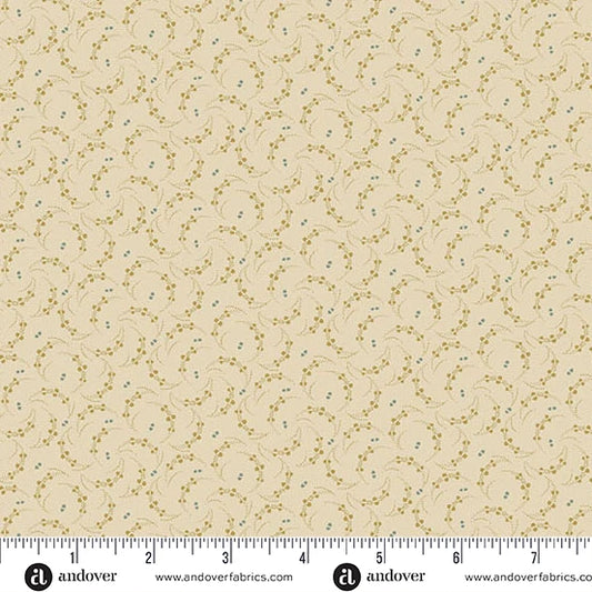 A-3993-L - TRUNK TREASURES - SEEDLINGS - CREAM - JO MORTON - ANDOWER FABRICS