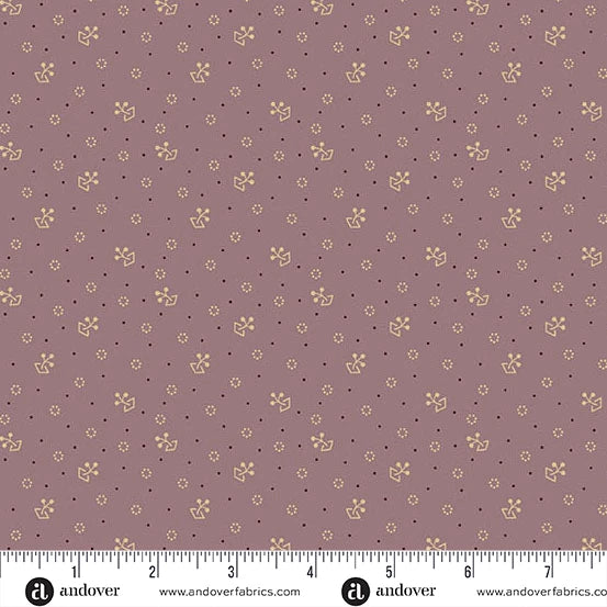 A-5609-P - TRUNK TREASURES - SPROUT - LILAC - JO MORTON - ANDOWER FABRICS
