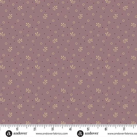 A-5609-P - TRUNK TREASURES - SPROUT - LILAC - JO MORTON - ANDOWER FABRICS